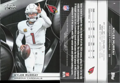 Kyler Murray 2024 Topps Chrome Black