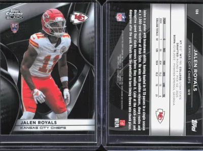 Jalen Royals 2025 Topps Chrome Black