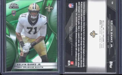 Kelvin Banks Jr. — 2025 Topps Chrome Black Green Refractor