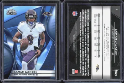 Lamar Jackson 2025 Topps Chrome Black