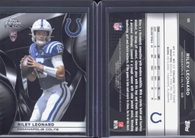 Riley Leonard 2024 Topps Chrome Black