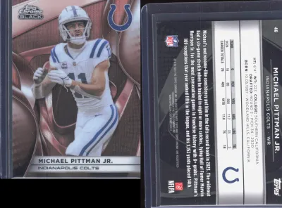 Michael Pittman Jr. 2025 Topps Chrome Black