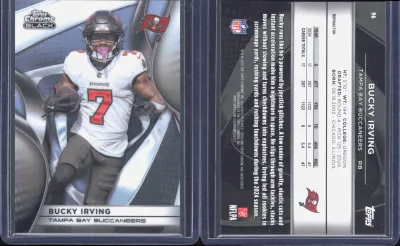 Bucky Irving 2025 Topps Chrome Black