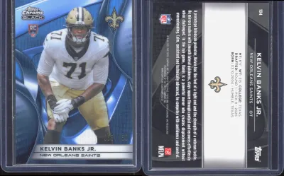 Kelvin Banks Jr. — 2025 Topps Chrome Black Blue Refractor