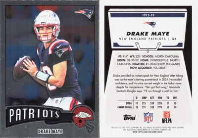 Drake Maye 2025 Topps Chrome