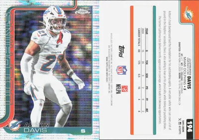 Asahytn Davis — 2025 Topps Chrome Pulsar Refractor