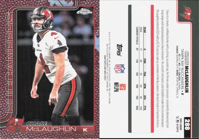 Chase McLaughlin — 2025 Topps Chrome Football Leather Refractor