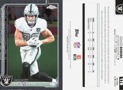 Brock Bowers 2025 Topps Chrome