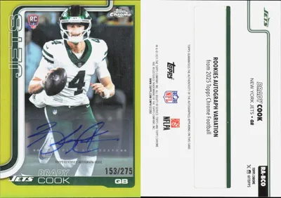 Brady Cook — 2025 Topps Chrome Yellow Wave Refractor