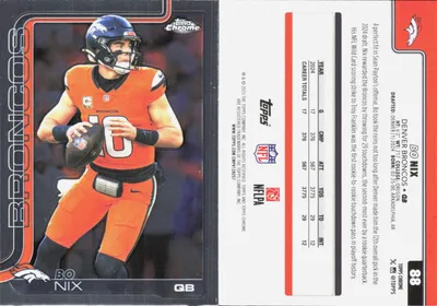 Bo Nix 2025 Topps Chrome