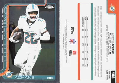 De'Von Achane 2025 Topps Chrome