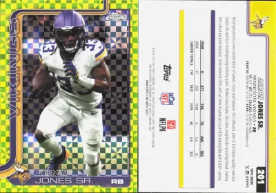 Aaron Jones Sr. — 2025 Topps Chrome Lime Green X-Fractor