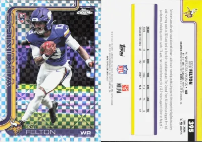 Jalen Felton — 2025 Topps Chrome X-Fractor