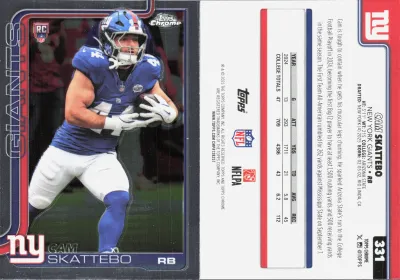 Cam Skattebo 2025 Topps Chrome