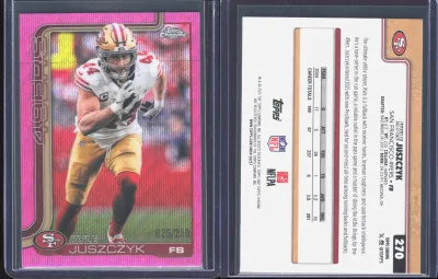 Kyle Juszczyk — 2025 Topps Chrome Pink Wave Refractor
