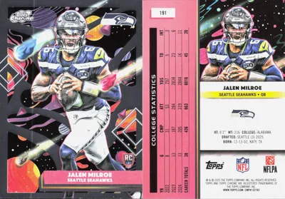 Jalen Milroe 2025 Topps Cosmic Chrome