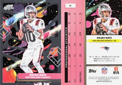 Drake Maye 2025 Topps Cosmic Chrome
