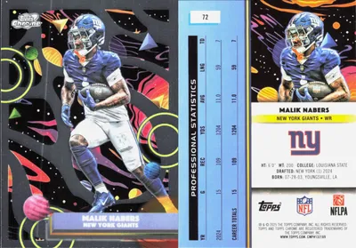 Malik Nabers 2025 Topps Cosmic Chrome