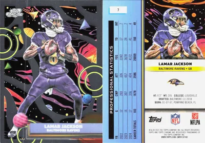 Lamar Jackson 2025 Topps Cosmic Chrome
