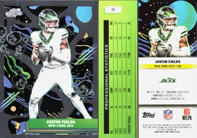 Justin Fields 2025 Topps Cosmic Chrome
