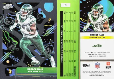 Breece Hall 2025 Topps Cosmic Chrome