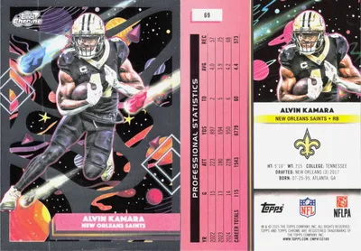 Alvin Kamara 2025 Topps Cosmic Chrome