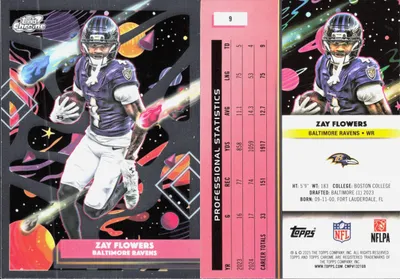 Zay Flowers 2025 Topps Cosmic Chrome