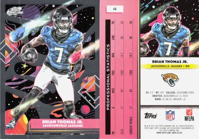 Brian Thomas Jr. 2025 Topps Cosmic Chrome