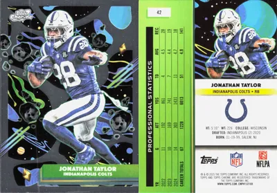 Jonathan Taylor 2025 Topps Cosmic Chrome