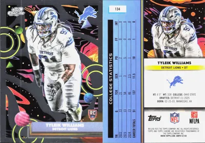 Tyleik Williams 2025 Topps Cosmic Chrome