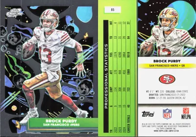 Brock Purdy 2025 Topps Cosmic Chrome