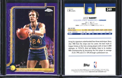 Rick Barry — 2025 Topps Finest Purple and Gold Prizm