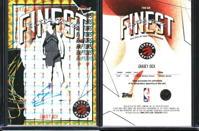 Gradey Dick — 2025 Topps Finest Gold Refractor