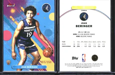Joan Beringer — 2025 Topps Finest Sky Blue Refractor