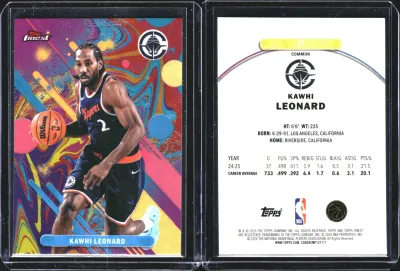 Kawhi Leonard — 2025 Topps Finest Oil Spill Refractor