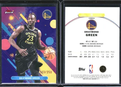Draymond Green — 2025 Topps Finest Sky Blue Refractor