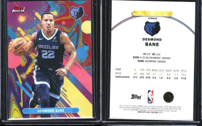 Desmond Bane — 2025 Topps Finest Oil Spill Refractor
