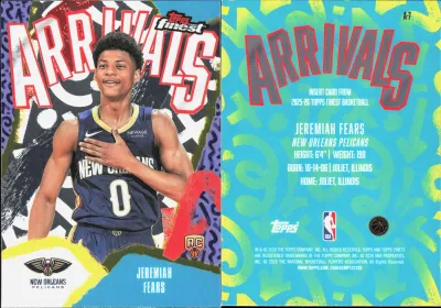 Jeremiah Fears 2025 Topps Finest