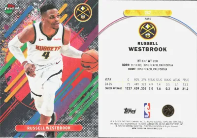 Russell Westbrook — 2025 Topps Finest Base Rare