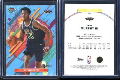 Trey Murphy III — 2025 Topps Finest Sky Blue Refractor