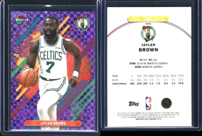 Jaylen Brown — 2025 Topps Finest Purple Prizm