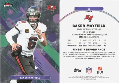 Baker Mayfield 2025 Topps Finest
