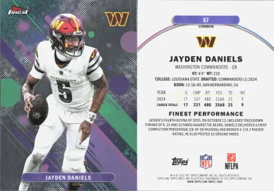 Jayden Daniels 2025 Topps Finest
