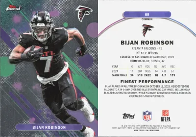 Bijan Robinson 2025 Topps Finest