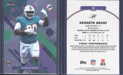 Kenneth Grant 2025 Topps Finest
