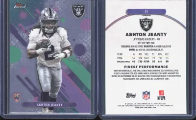 Ashton Jeanty 2025 Topps Finest