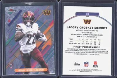 Jacory Croskey-Merritt 2025 Topps Finest