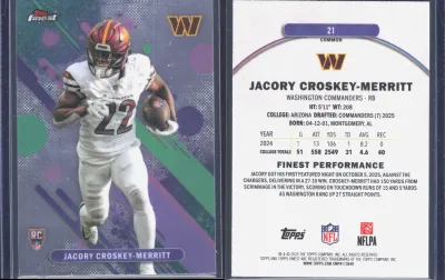 Jacory Croskey-Merritt 2025 Topps Finest