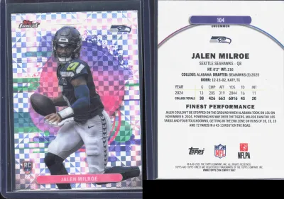 Jalen Milroe 2025 Topps Finest