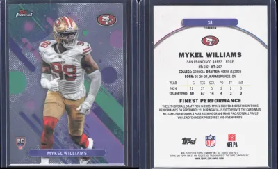 Mykel Williams 2025 Topps Finest